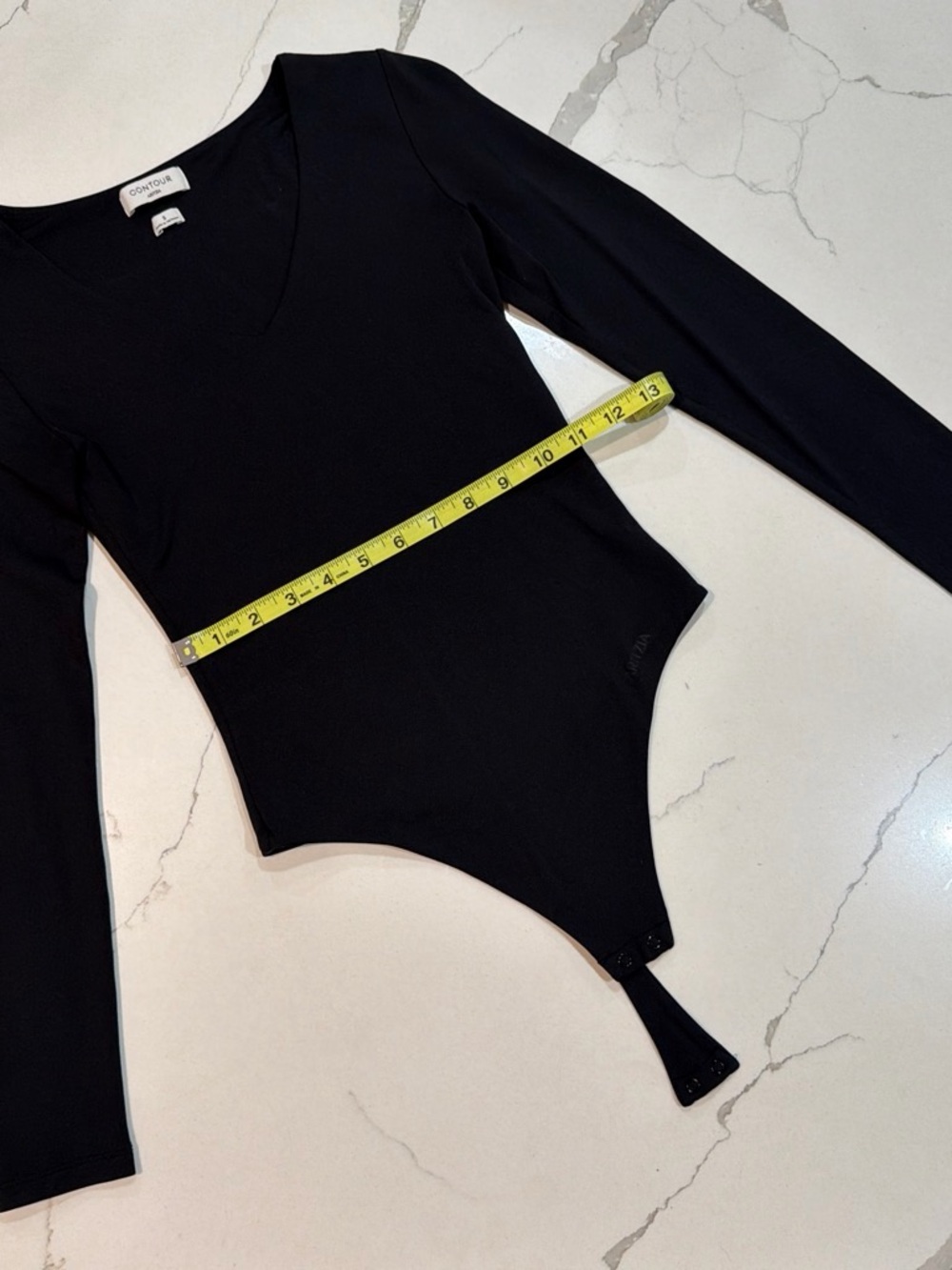 Aritzia Black Long Sleeve V-Neck Bodysuit